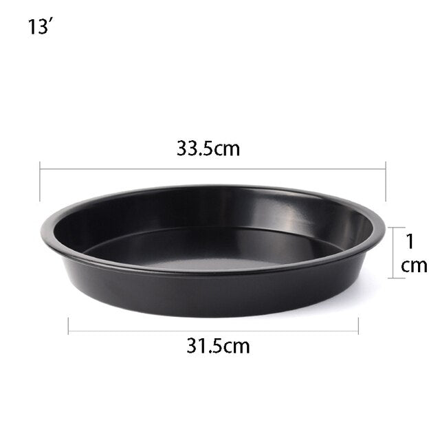 Non-Stick Pizza Pan Bakeware Carbon Steel Pizza Plate Round