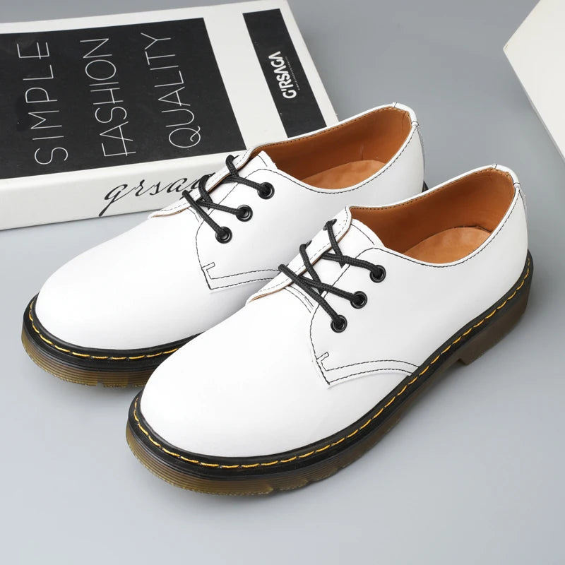 Casual Sneaker Leather Shoes Loafers Sports and Leisure Soft and Comfortable Fashion Round Toe Men's Casual Shoes Work Wear