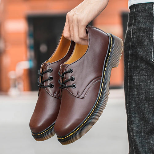 Casual Sneaker Leather Shoes Loafers Sports and Leisure Soft and Comfortable Fashion Round Toe Men's Casual Shoes Work Wear