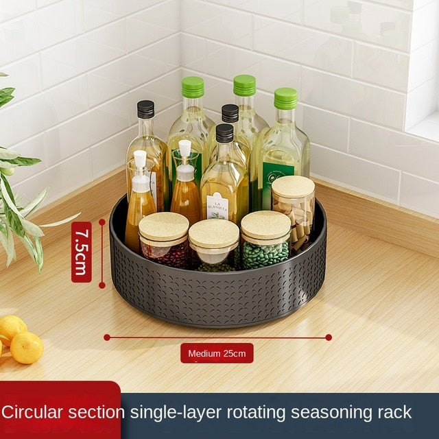 Rotary Seasoning Rack Kitchen Countertop Multi-Layer Storage Rack