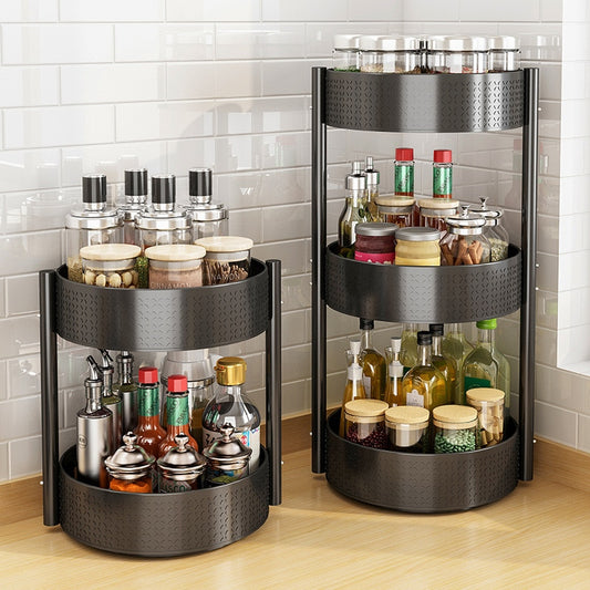 Rotary Seasoning Rack Kitchen Countertop Multi-Layer Storage Rack