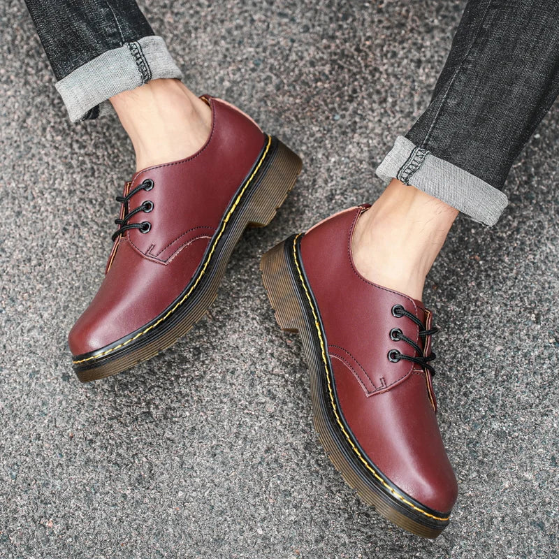 Casual Sneaker Leather Shoes Loafers Sports and Leisure Soft and Comfortable Fashion Round Toe Men's Casual Shoes Work Wear