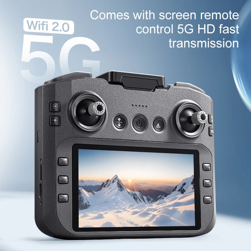 Drone with Camera Professional 4K HD Aerial Photography Dron GPS Return 4.5inch LCD Screen RC Quadcopter Three Camera Drone Toys