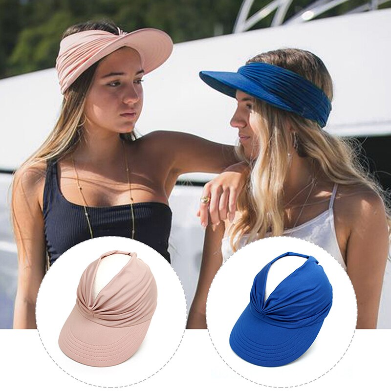 Flexible Adult Hat Women Anti-UV Wide Brim Visor Hat