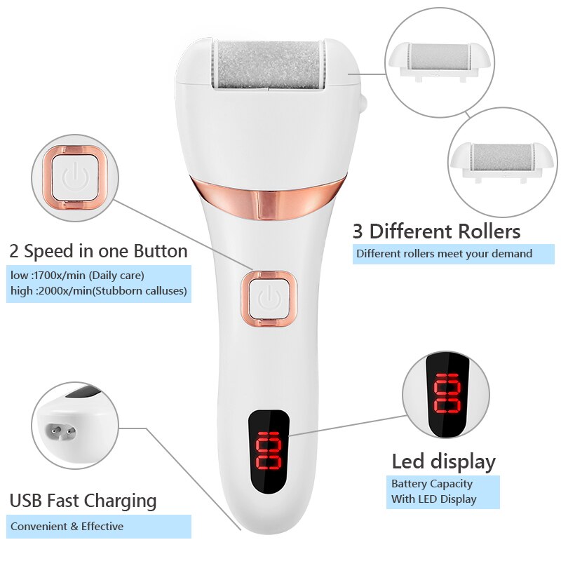 USB Rechargeable Electric Callus Remover Pedicure Tools