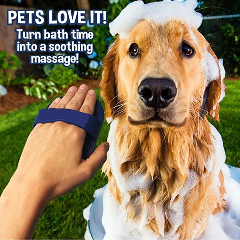 Pet Dog Cat Bath Brush Comb Pets Silicone Washing Glove