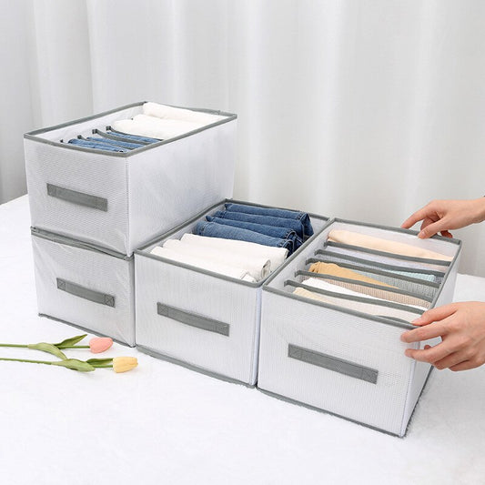 Foldable Compartment Simple Pants Storage Box Drawer Type Organizing Dustproof