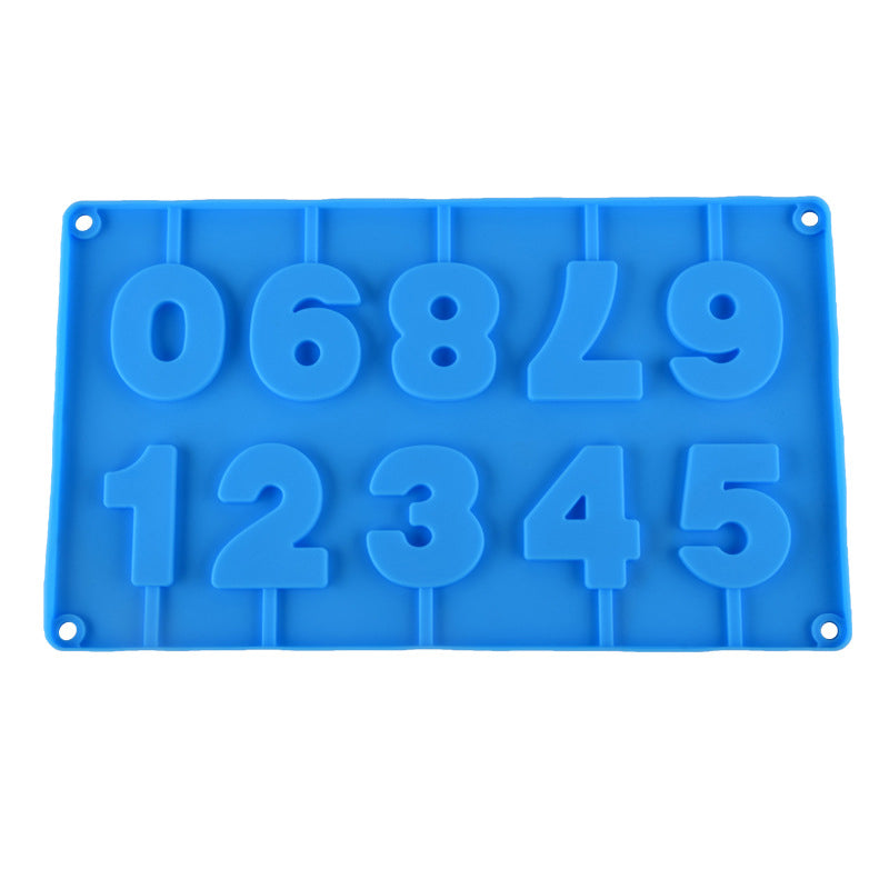 Number 0-9 3D Silicone Mold Chocolates Mold Cake Baking Tool