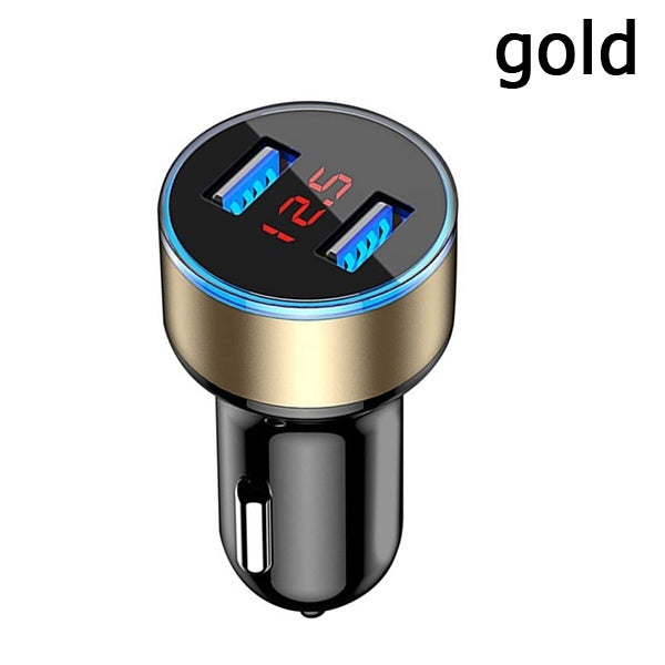 Fast Charging Universal Aluminum Dual USB Car Charger Adapter