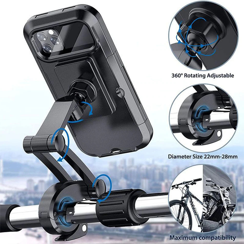 Waterproof Cell Phone Holder Easy Installation Handlebar Phone Case