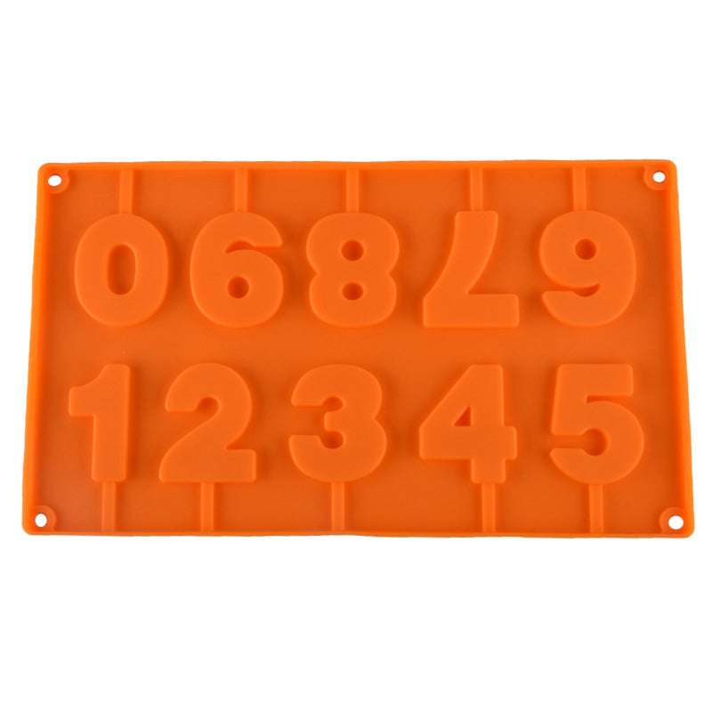 Number 0-9 3D Silicone Mold Chocolates Mold Cake Baking Tool