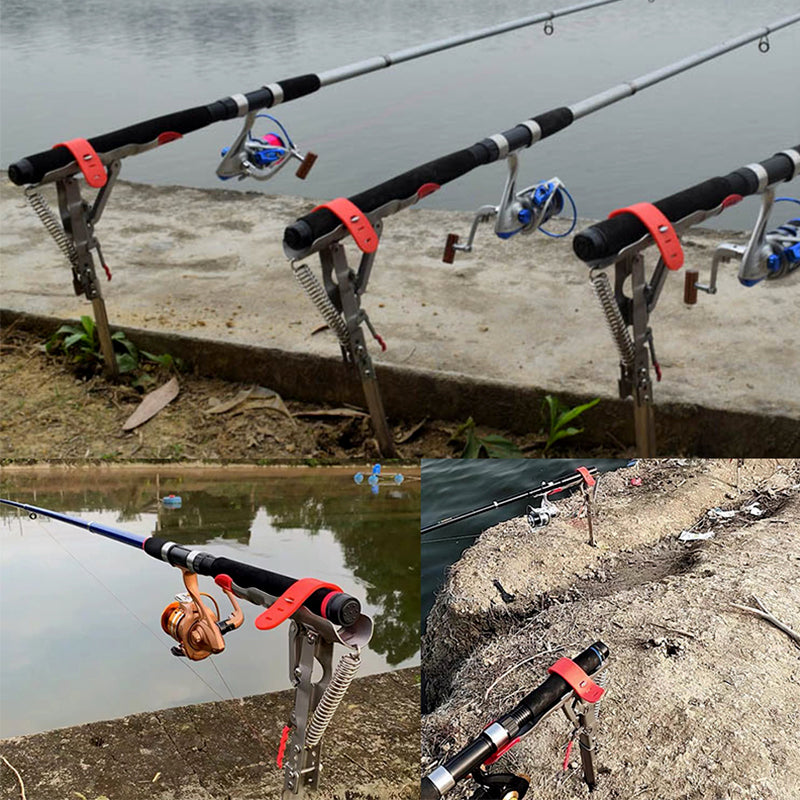 Foldable Automatic Double Spring Angle Fishing Pole Tackle Bracket Holder