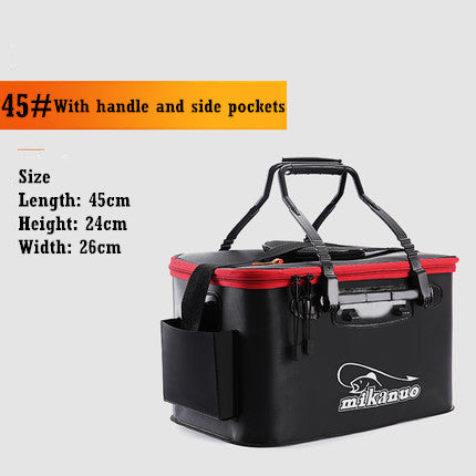 Portable Fishing Storage Boxes Fold Live Fish Bag Organizer Bucket