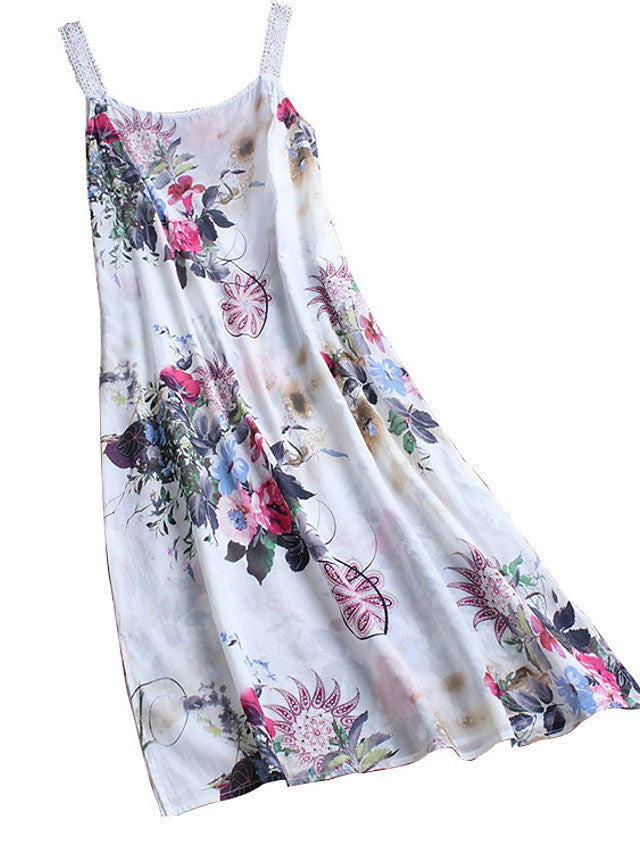 Women's Strap Dress Maxi long Dress Sleeveless Geometric Hot Elegant Blushing Pink Green M L XL XXL 3XL 4XL 5XL