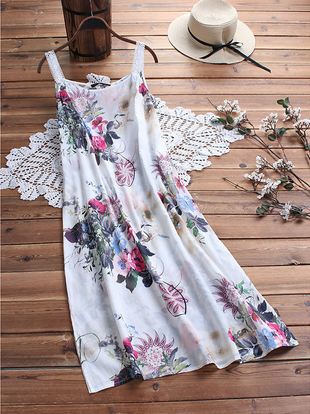 Women's Strap Dress Maxi long Dress Sleeveless Geometric Hot Elegant Blushing Pink Green M L XL XXL 3XL 4XL 5XL