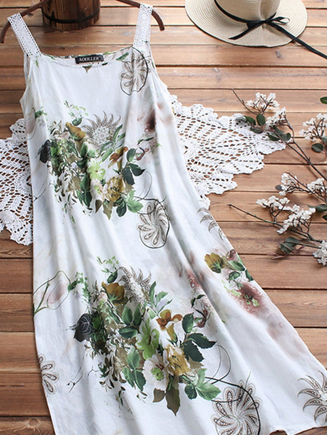 Women's Strap Dress Maxi long Dress Sleeveless Geometric Hot Elegant Blushing Pink Green M L XL XXL 3XL 4XL 5XL