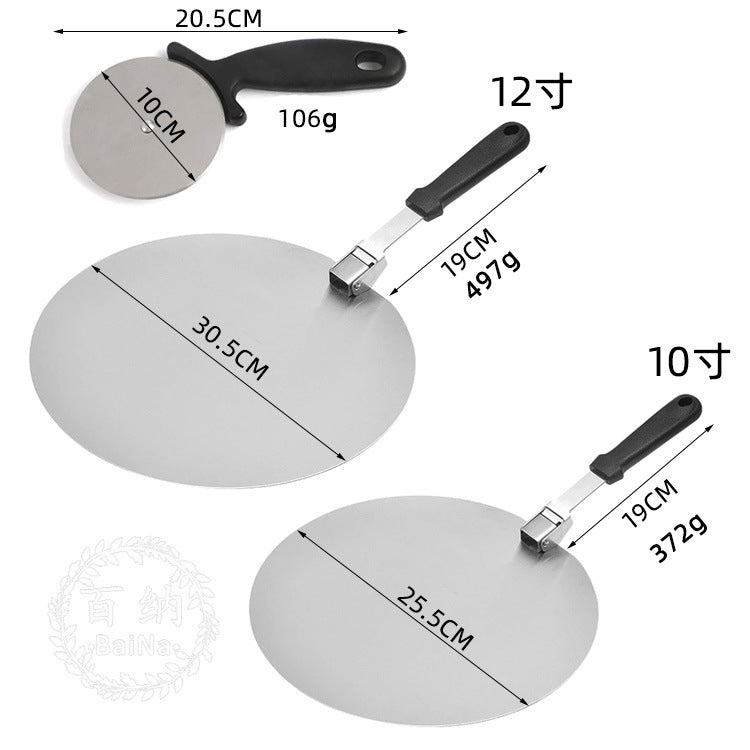 Pizza Shovel Spatula Handle Foldable Round Stainless Steel Tools