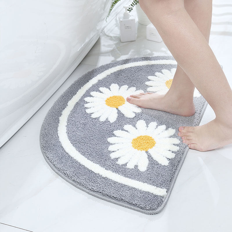 Daisy Fluffy Water Absorbent Bath Mat Toilet Non-Slip Doormat