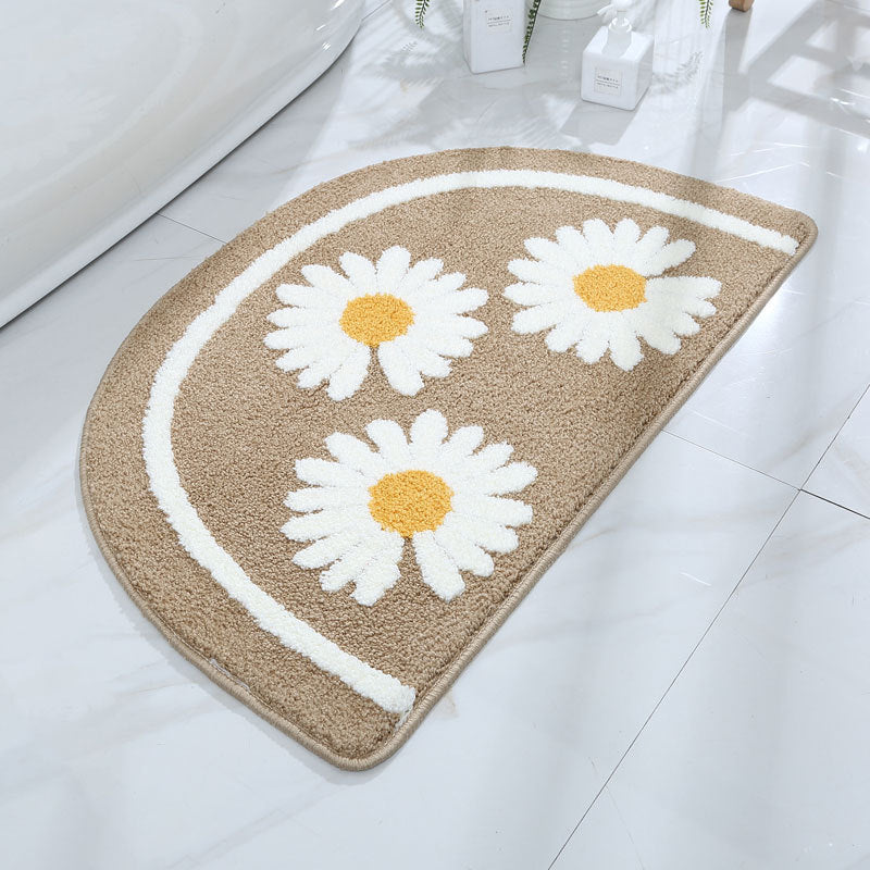 Daisy Fluffy Water Absorbent Bath Mat Toilet Non-Slip Doormat