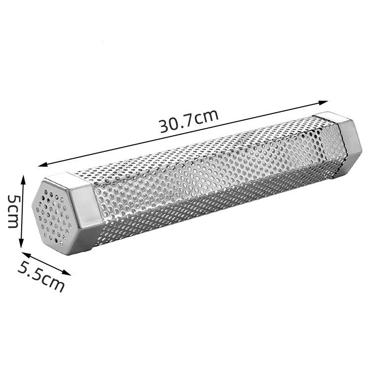 Hexagon BBQ Grill Outdoor Camping Smoking Mesh Tube Smoker