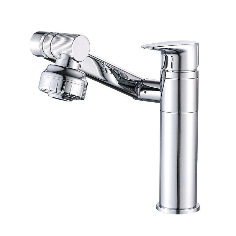 Swivel Sink Faucet Mixer Deck Mount Splash Proof Faucet Shower Head