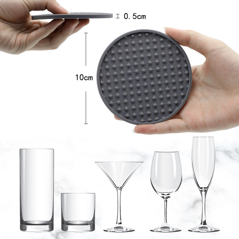 Silicone Coaster Pentagon Pyramid Wine Cup Mat