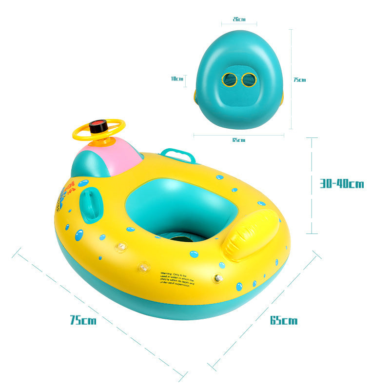 Circle Swimming Inflatable Baby Float With Roof Infant Floating