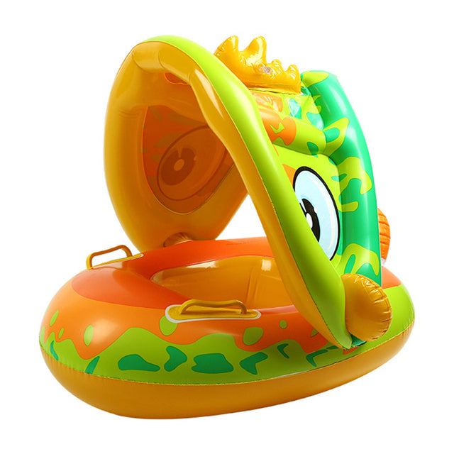 Circle Swimming Inflatable Baby Float With Roof Infant Floating