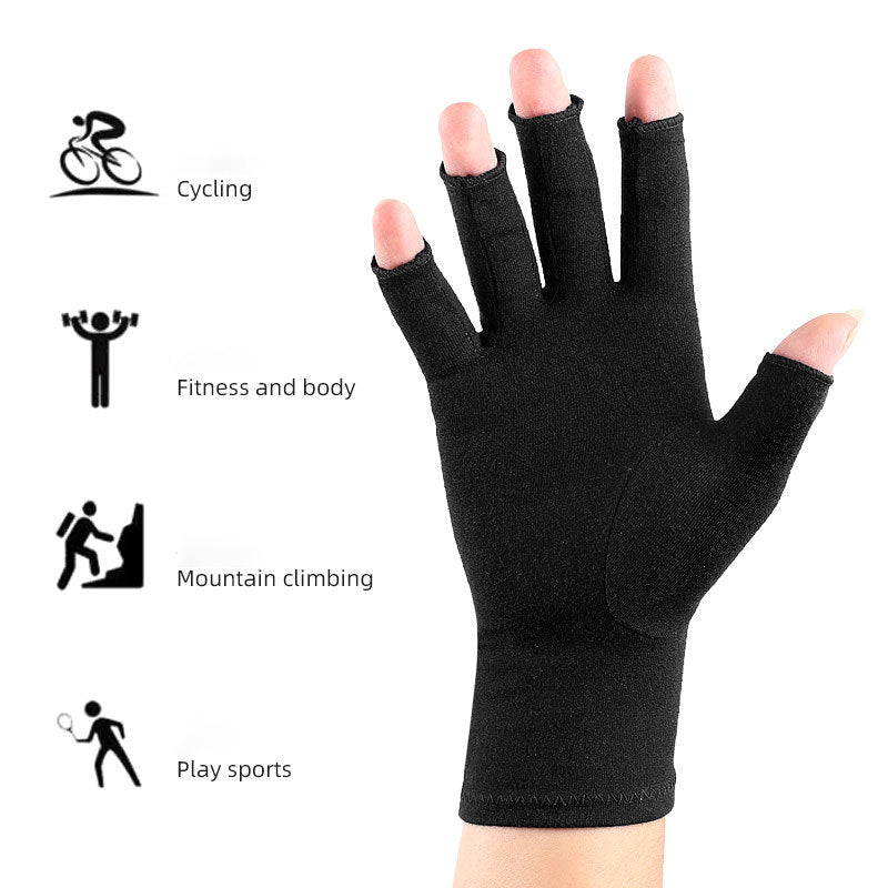 1 Pair Arthritis Gloves Fingerless Hand Thumb Compression Gloves