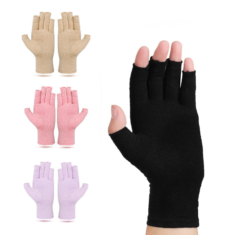 1 Pair Arthritis Gloves Fingerless Hand Thumb Compression Gloves