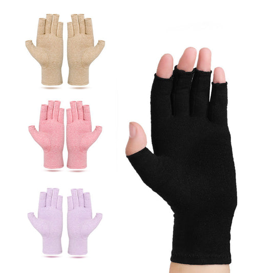 1 Pair Arthritis Gloves Fingerless Hand Thumb Compression Gloves