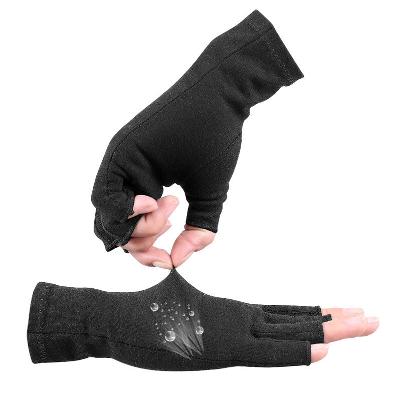 1 Pair Arthritis Gloves Fingerless Hand Thumb Compression Gloves