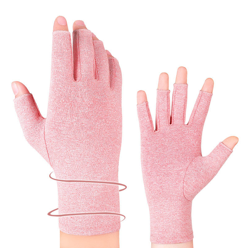 1 Pair Arthritis Gloves Fingerless Hand Thumb Compression Gloves