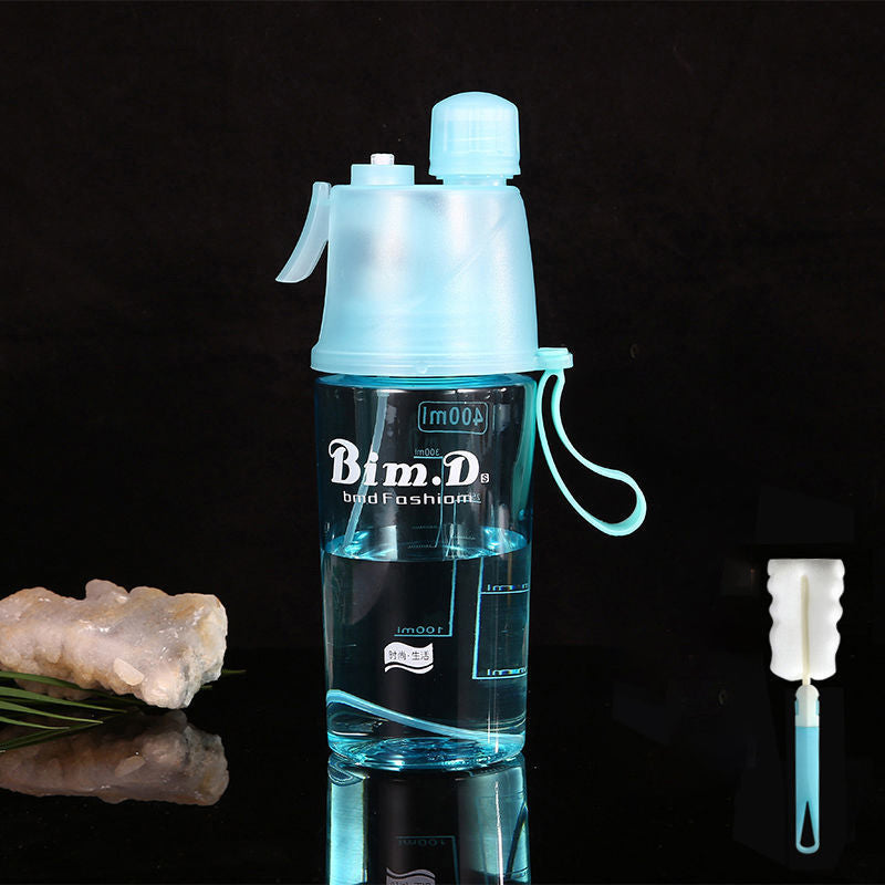 600ml Sport Water Bottle Spray Cool Summer Water Bottle