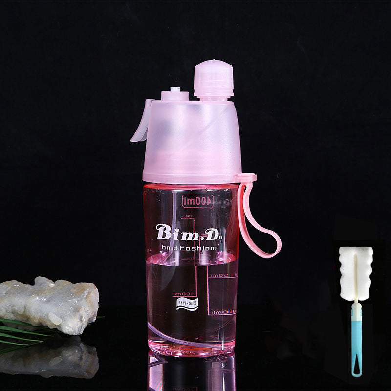 600ml Sport Water Bottle Spray Cool Summer Water Bottle