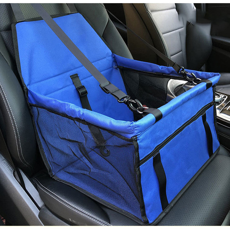 Bone Paw Printed Dog Booster Car Seat Basket With PVC Tube