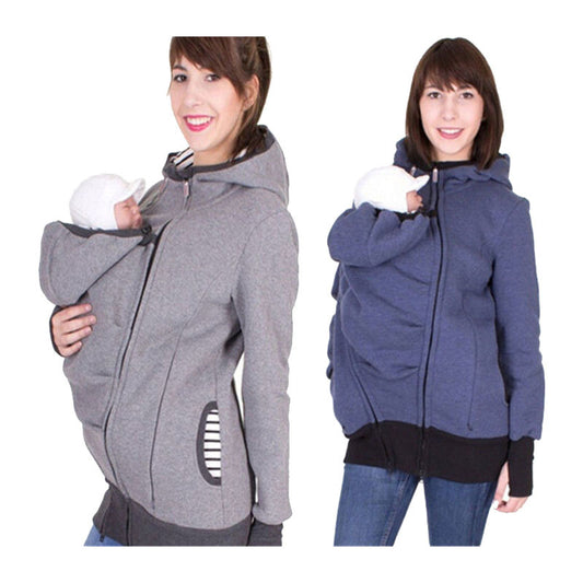 Winter Maternity Clothes Maternity Hoodie Baby Pouch Carrier Kangaroo Pregnancy Coat