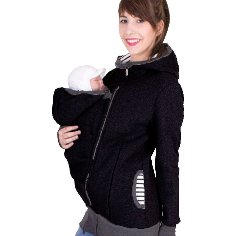 Winter Maternity Clothes Maternity Hoodie Baby Pouch Carrier Kangaroo Pregnancy Coat