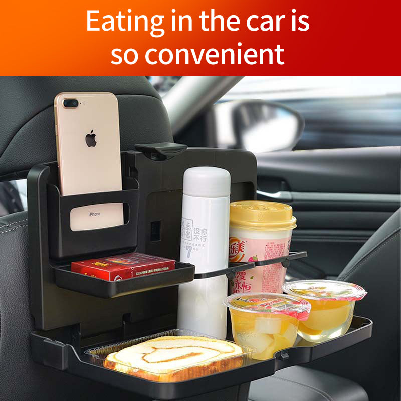 Car Seat Backrest Universal Multifunctional Folding Table Tray Car Beverage Stand