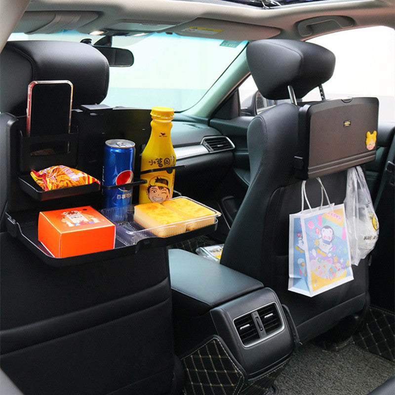 Car Seat Backrest Universal Multifunctional Folding Table Tray Car Beverage Stand