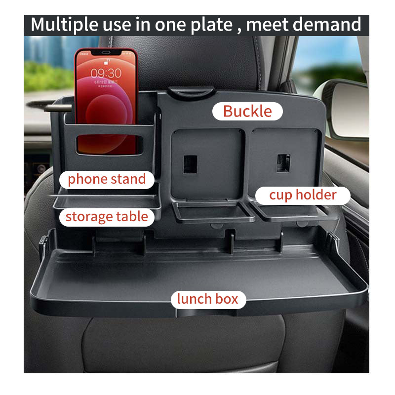 Car Seat Backrest Universal Multifunctional Folding Table Tray Car Beverage Stand